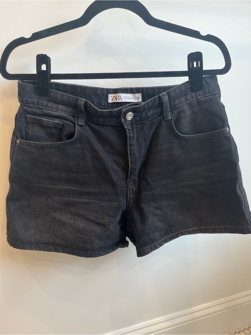 Zara Black Denim Shorts